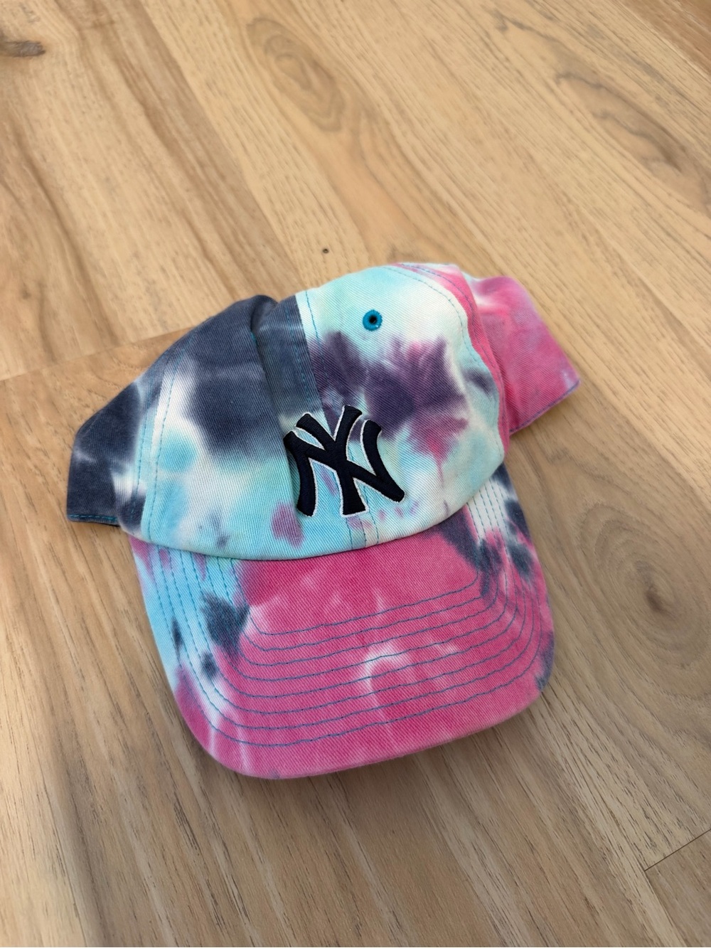 Tie-Dye Cap - Pink, Blue & Black
